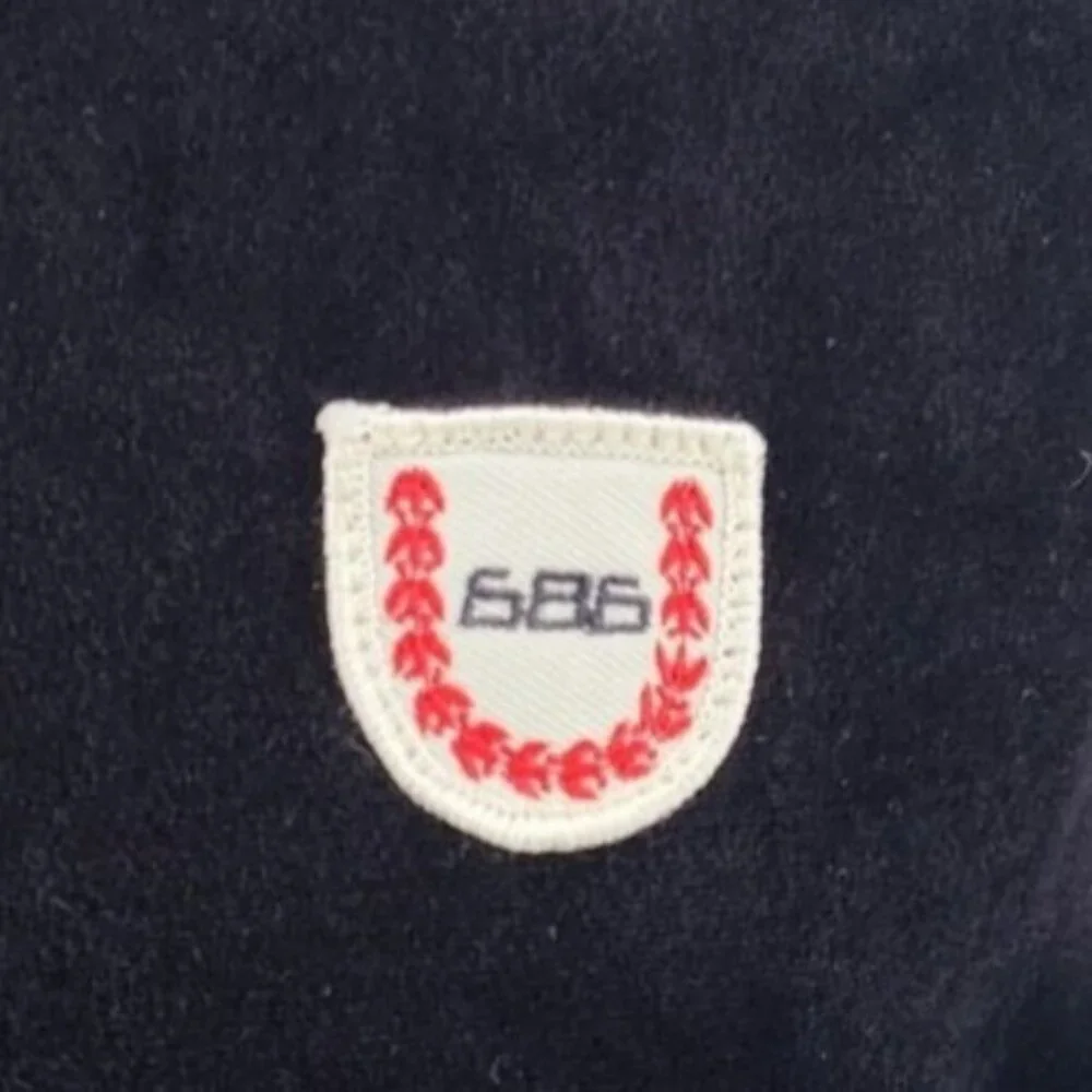 686 Womens Small Jacket Velour Black Zipper Track Track Logo - Picture 3 of 9
